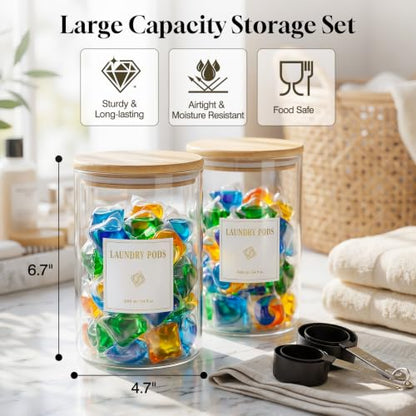 Luxspire Laundry Pods & Powder Container, Laundry Room Organization, 2 Pack - style: 2 Pack