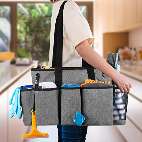 LoDrid Professional Cleaning Tote Caddy for Cleaning Supply, Gray - color: Gray