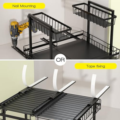 NADAMOO Expandable Under Sink Organizer, 2-Tier Pull Out Cabinet Organizer
