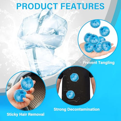 12 Pcs Pet Hair Remover for Laundry, Pet Hair Catcher, Washing Balls, Reusable Washing Machine Lint Paw Hair Catcher, Lint Balls for Washing Machine Dryer (Blue) - color: Blue
