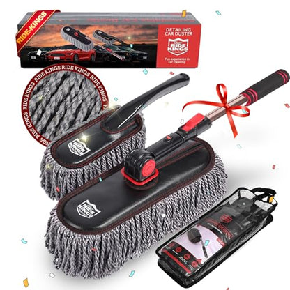 Exterior Car Duster & Brush Kit - Washable Microfiber - color: Microfiserdusterset