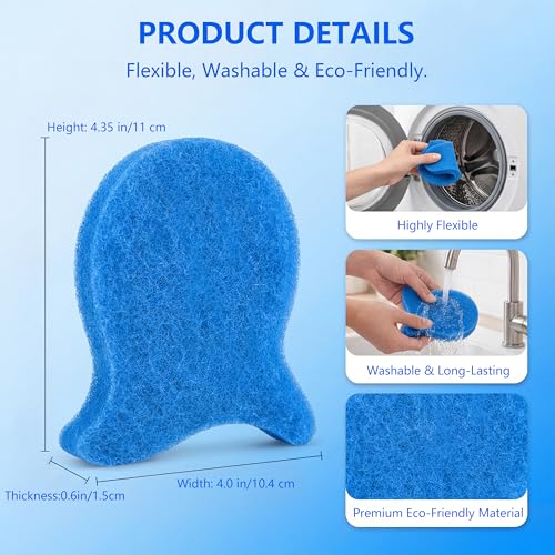 Pet Hair Remover for Laundry, Dryer Hair Catcher (6Pcs Blue) - color: Blue, size: 6Pcs