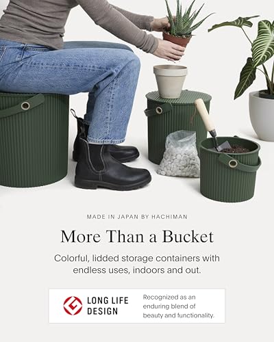 Hachiman Bucket Set of 3 Mini, Large, & Extra Large - color: White, size: Set of 3