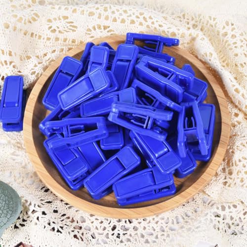 KISEER 80 Pcs Plastic Baby Hanger Clips Slim-line Finger Clips Set for Clothes Hanger Velvet Hanger (Blue) - color: Blue, size: 80 Pcs