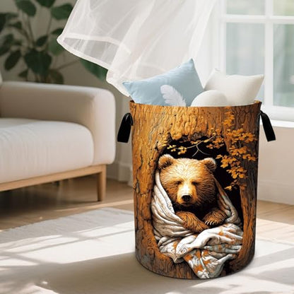 Fall Laundry Basket Waterproof Laundry Hamper Foldable Laundry Bag with Handles for Bedroom, Bathroom, Office, Clothes Storage - color: Fall