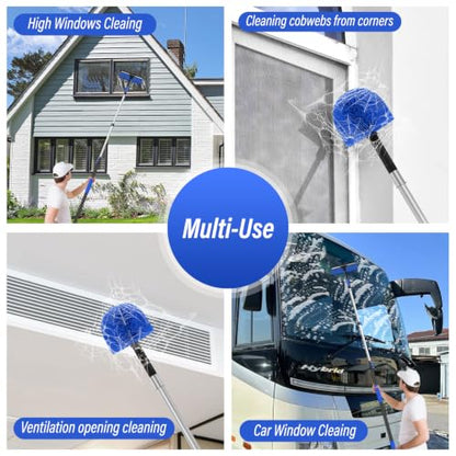 26FT High Window Washing Kit with Extension Pole