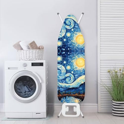 Flashideas Starry Night Ironing Board Cover and Pad- 52" x 13" Iron Board Cover with Padding Fits Standard Size, Iron Board Cover Accessories - color: Starry Night
