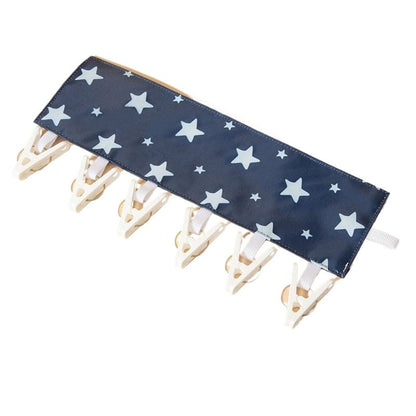 1pc Star Print Foldable Hanger Fabric Clothes Hanging Dry Racks - color: Dark Blue