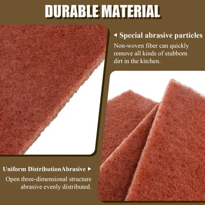 12pcs Red Scouring Pads, Heavy Duty Scour Pads Multipurpose Scour Pad Reusable Scrubbing Pads with Anti Grease Technology for Kitchen Scrubber Sink Dish Cleaning Metal Grills (Pack of 3) - size: Medium, 12pcs (Pack of 3)