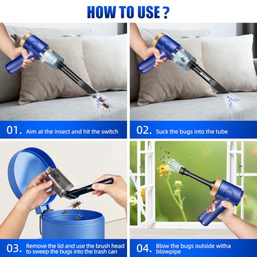 Cordless Bug Vacuum Catcher, Bug Vacuum for Adults
