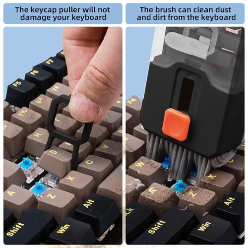 Keyboard Cleaner & Laptop Cleaning Kit, All-in-1 for Computer PC, Black - color: Black
