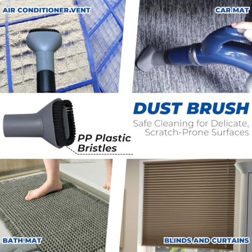 Replacement Vacuum Brush Attachments with Hose Adapter for Shark Navigator Rotator Miele C1 C2 C3 - Household Vacuum Cleaning Set with Crevice Tool, Dust Brush and Adapters - color: Vacuum Crevice Tool & Brush