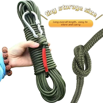 Heavy Duty Clothesline for Indoor and Outdoor, Portable Travel Clothesline with Hooks, Ratchet Pulley System for Camping Cruise Backyard Balcony Dorm Laundry, Non Retractable (Army Green) (6.6FT) - size: 6.6FT