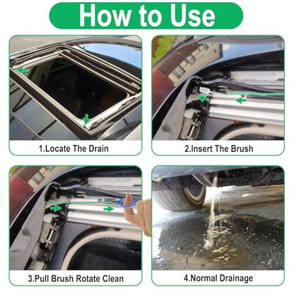 Auto Sunroof Drain Cleaning Tool, 120 Inch Flexible Tube Cleaning Brush - size: 120 Inch kits
