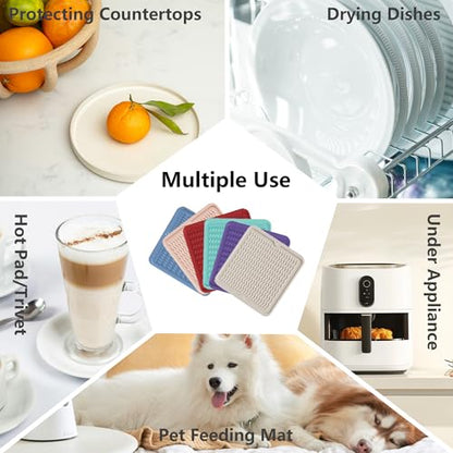 ZLR 4-in-1 Silicone Mat: Air Fryer & Coffee Maker, 12"x12", Mint Green - color: Mint Green, size: 12" x 12"