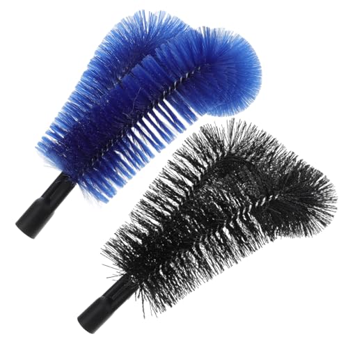 PartyKindom 2 PCS Angled Gutter Cleaning Brush Head Extension Pole Attachment for Roof Leaf Removal Outdoor Sweeper Window Dust Cleaner Tool House Eave Garage Debris Sweep Washer Accessory 11 inches