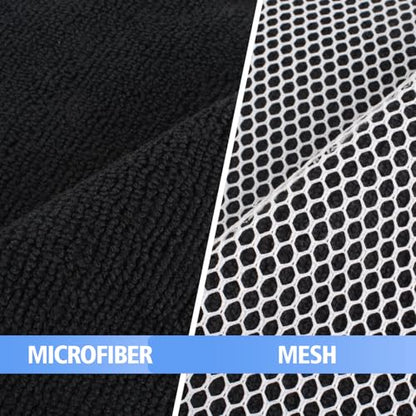 KinHwa Dish Cloths for Washing Dishes with Scrub Side, Microfiber Dish Rags - color: Black, size: 9inchx9inch
