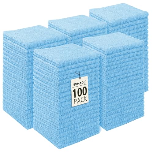 UNIMADE Washcloths Bulk 100 Pack Face Towels, Highly Soft Wash Cloths - color: Blue, size: 100Pack
