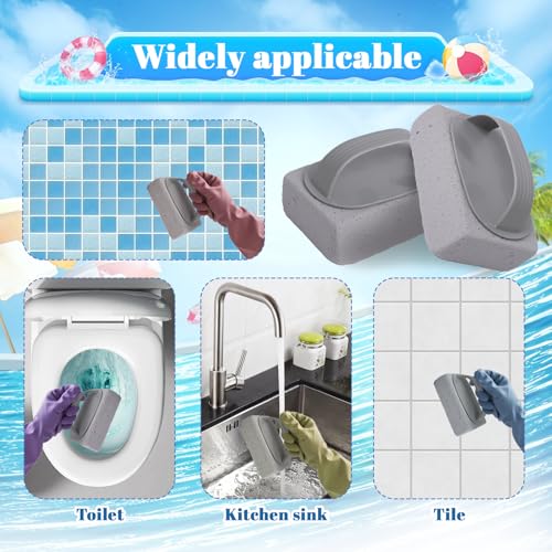 4PCS Pool Pumice Stone for Cleaning with Handle,Hand-Held Pumice Cleaning Stone,Replacement Pools Tile Cleaner Block for Swimming Pools Spa Tile Sink Grout Concrete - color: 4pcs