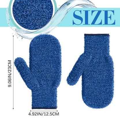 Teenyyou 2 Pairs Pool Cleaning Mitt Spa Scrubbing Gloves Hot Tub,Blue - color: Blue