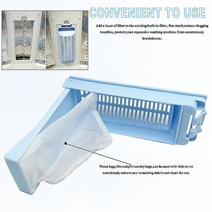 2pcs Washing Machine Floating Lint Filter Net,Washing Machine Magic Lint Filter Box(15.5x6.3cm/6.1x2.48"-NO.6)