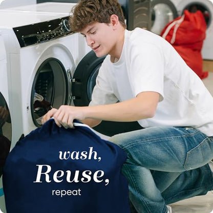 Handy Laundry XL Nylon Laundry Bag 22"x32", Heavy Duty, Navy Blue - color: Navy Blue, size: 22" x 32"