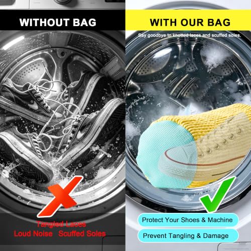 Shoe Washing Machine Bag, 4 Pcs Shoe Laundry Bag for Sneacker - style: With S&L Shoe Tree