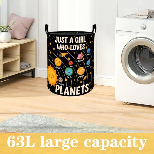 Cute Planet Oxford Cloth Laundry Basket with Handles 19.7"X15.7" - color: Planet