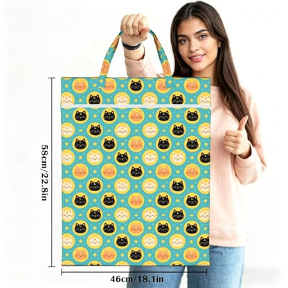 Blue Cats Travel Laundry Bag Washable Dirty Clothes Bag for Gym - color: Blue Cats