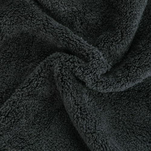 PHOGARY 8 Pack Microfiber Wash Mitts for Face Body, Super Soft Absorbent Coral Fleece Facial Cloths Bath Shower Mitt, Reusable Makeup Remover Washcloths, Black, 6x9in - color: Black, size: 9"x6"