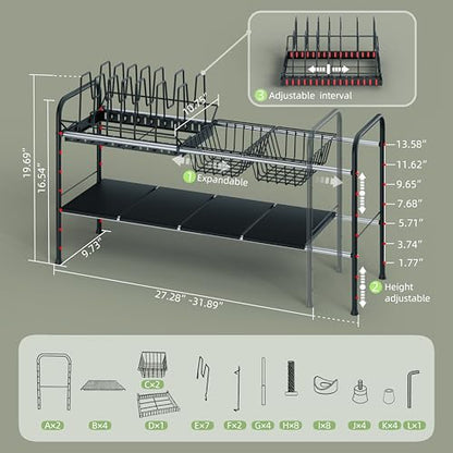 NETEL Expandable Under Sink Organizer，Pot and pan Organizer Under Cabinet - size: Multi-functional with pot holder