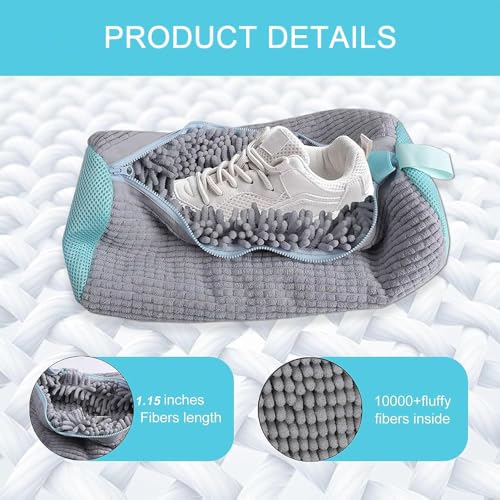 2PCS Laundry Shoe Bags for Washing Machine (Gray) - color: Gray