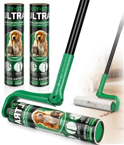 VOUBIEN 10" Large Lint Roller for Pet Hair,Giant Roller for Floor,Carpets - color: Green