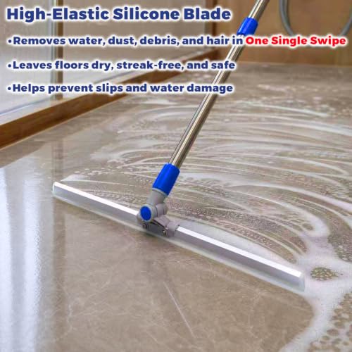 EaseYourDay Silicone Magic Broom 5-in-1 Clean Wet & Dry Floor Squeegee Mop