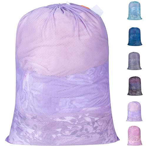 Polecasa Heavy Duty Diamond Mesh Laundry Bag, 24x36", Purple - color: Purple, size: 24"x36" |1 Pack