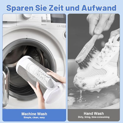 Dntorx 2 PCS Shoe Washing Machine Bags for Washer and Dryer, Grey + White - color: Grey+White