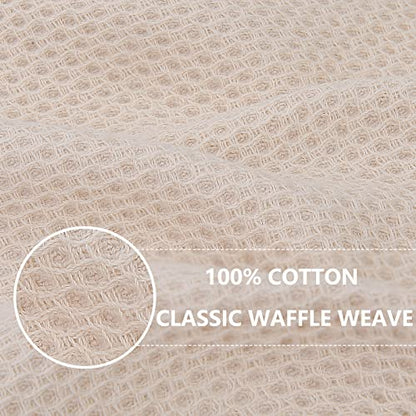 Homaxy 100% Cotton Waffle Weave Kitchen Dish Cloths 24-Pack, Beige - color: Beige, size: 12 X 12 - 24 Pack