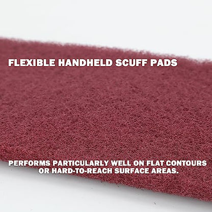 Maroon General Purpose Scuff Pads, Scuffing, Scouring Pad, Sanding, Paint Primer Prep Scratch - Surface Preparation Pad Car Auto Body Woodworking 7447-Premium, 5 Inches*15 Feet - color: Maroon, style: 5 Inches*15 Feet