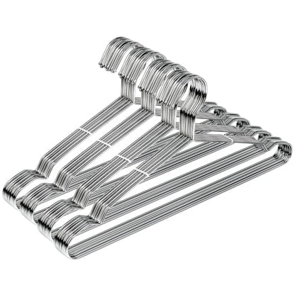 Stainless Steel Hangers, 40 Pack, 16.5 Inch, 15 lb Capacity - size: 40pack