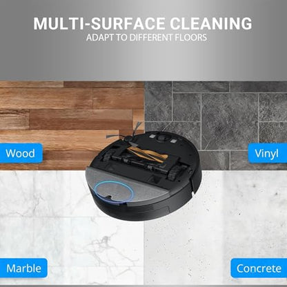 Washable Microfiber Mop Pads Replacement for Dreame D20 / D20 Pro Plus Robot Vacuum Cleaner (12 Pack)