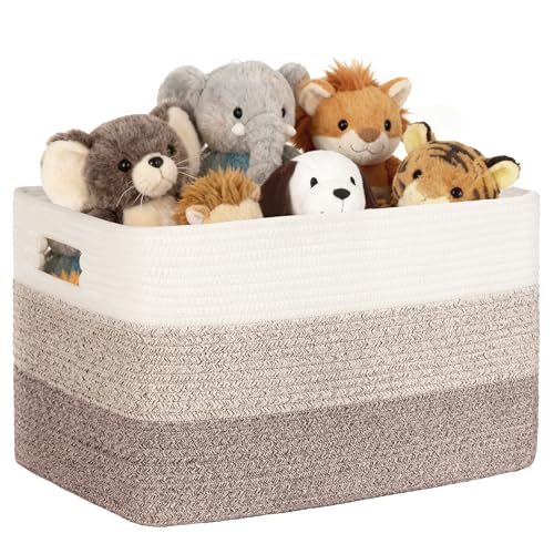 72L Large Woven Laundry Basket Hamper with Handles, Gradient Brown - color: Gradient Brown, size: 72L