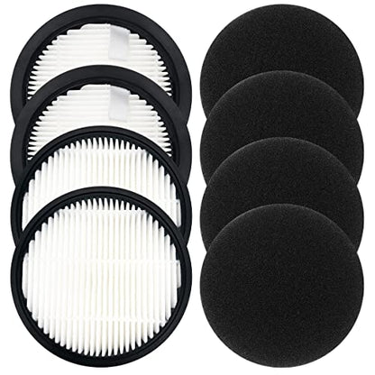 Hepa Filters Compatible With Laresar Elite 3/WLUPEL KBHO15 Vacuum Cleaner (4 Filters+4 Sponges)