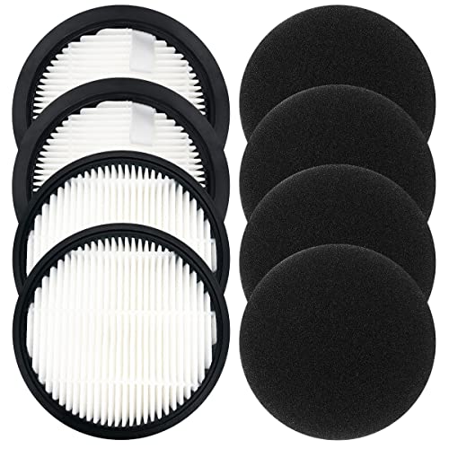 Hepa Filters Compatible With Laresar Elite 3/WLUPEL KBHO15 Vacuum Cleaner (4 Filters+4 Sponges)
