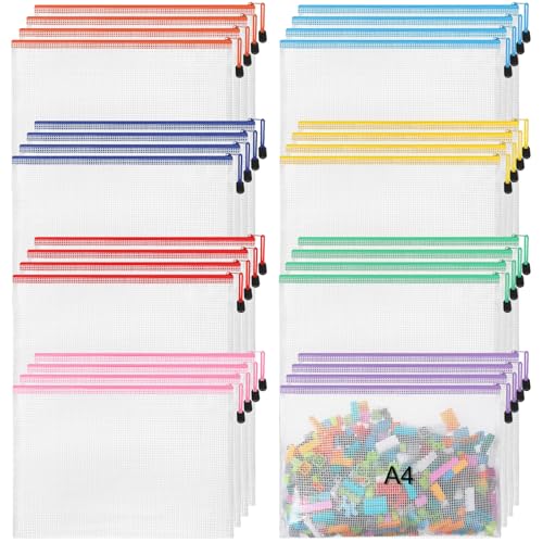 Jetec 32 Mesh Zipper Bags Bikini, Cute Color, 13 x 9.5 Inch, 32 Pcs - color: Cute Color, size: 13 x 9.5 Inch