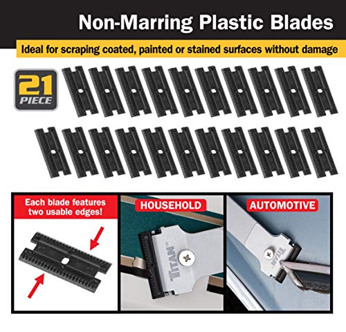 Titan Tools 17014 4-Inch Mini Razor Scraper with (20) Non-Marring Plastic Blades - style: Mini w Plastic Blades