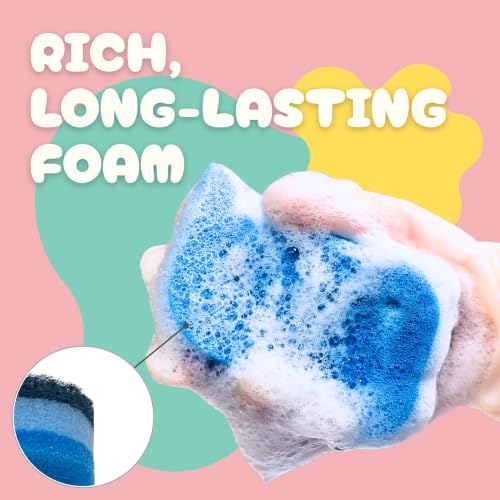 10 Pack Multipurpose Dual Sided Triple Layer Dish Sponges Kitchen (Whale) - style: whale - 10ct