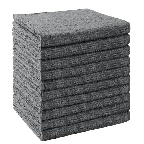 UNIMADE Washcloths 10 Pack Face Towels (12" x 12"), Highly Soft Wash Cloths - color: Grey, size: 10Pack