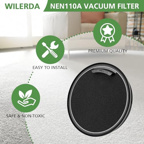 NEN110A Vacuum Filter for Eureka Whirlwind Bagless Canister, 4-Pack