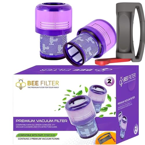 Dyson V15 Filter, 2-Pack Premium HEPA Replacement Filters for Dyson V15 - size: 2 V15 Purple /TRIGGER CLAMP