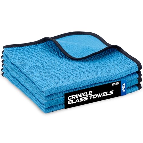 VIKING Glass Microfiber Cleaning Cloth for Car, 16 inch x 16 inch, 4 Pack - size: 4 Pack